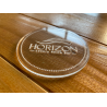  Σουβέρ Plexiglass διάφανο 3mm 9Φ Με Χαραγμένο Το Λογότυπο Σας
