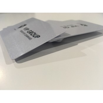 Silver (ασημένιες) επαγγελματικές πλαστικές Κάρτες  (pvc)